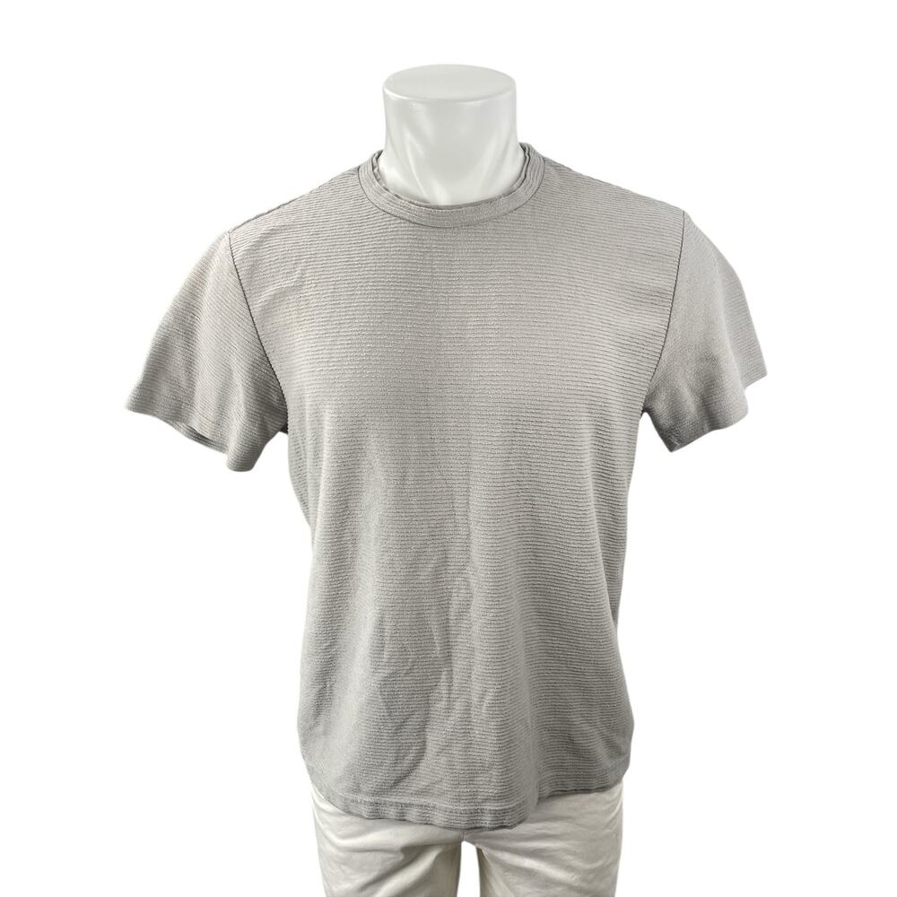E.T.A Men's Gray Short Sleeve Crew Neck Basic Casual T Shirt Tee Top Size L